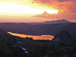 Caples Lake, Pyramid Peak, Black Butte at Sunset