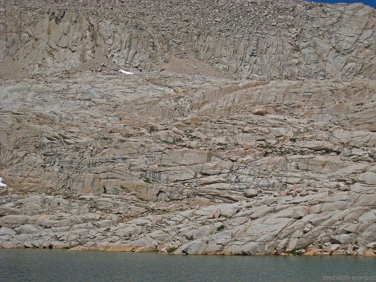 Campsite on ledges above Consultation Lake