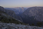 Three Sisters, Half Dome, Yosemite Valley at sunset